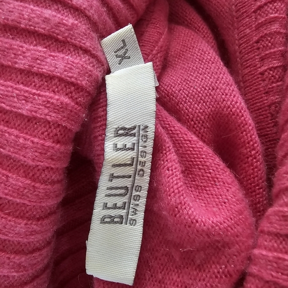 Cashmere Cowl-neck Sweater Beutler Swiss Design XL Pink - Picture 8 of 9